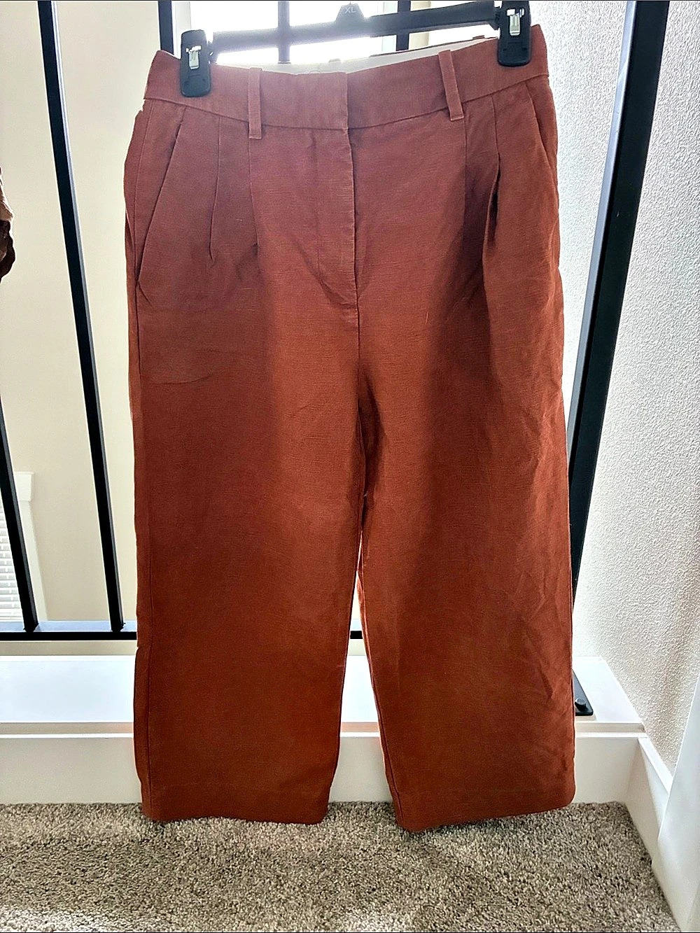 Artizia The Effortless Pant Wide Leg Crop Pants in Linen Size 2